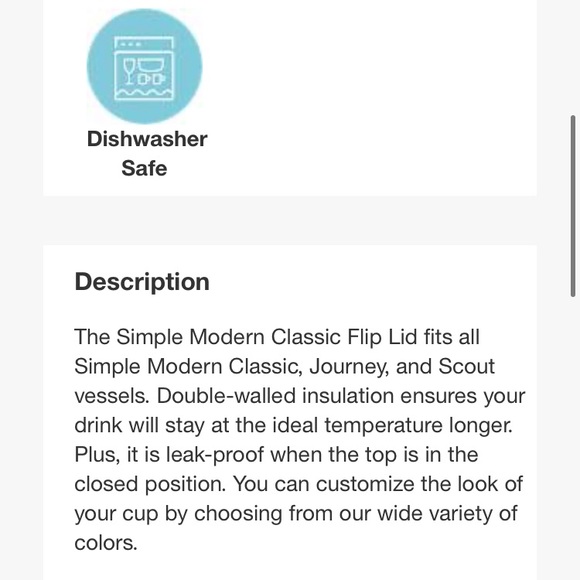 Simple Modern Classic Insulated Flip Lid - Picture 4 of 5